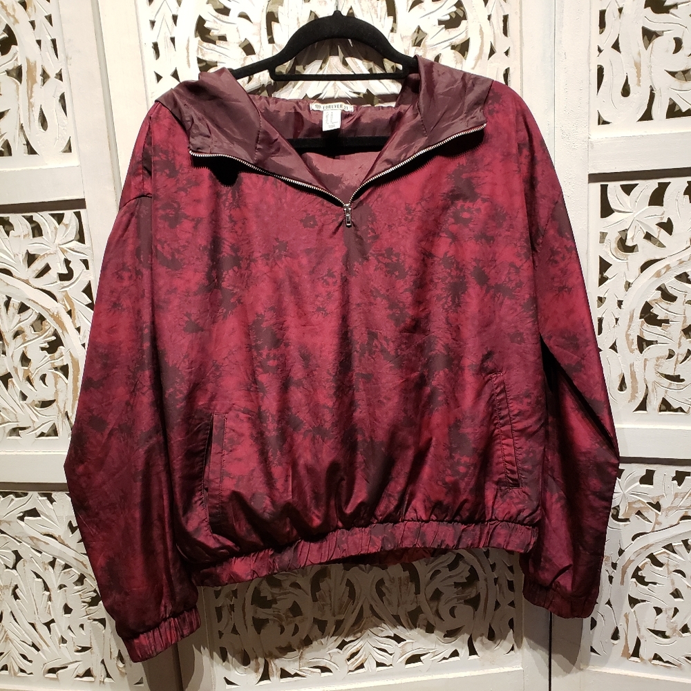 Forever 21 Pullover Wind Breaker 1/4 Zip Jacket